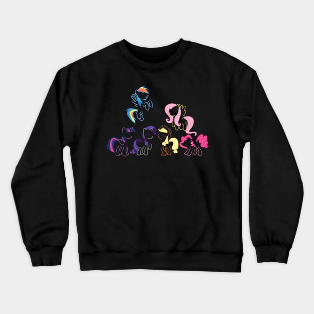 Mane 6 Outlines Crewneck Sweatshirt by Hyper Dash